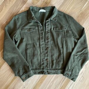 Super Cute Sweatshirt-like Jacket, Green, Synergy, M
